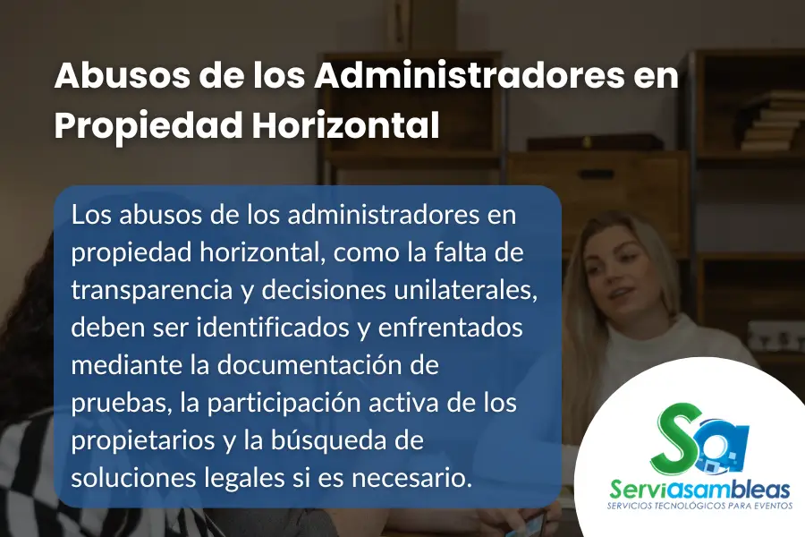 abusos administradores propiedad horizontal