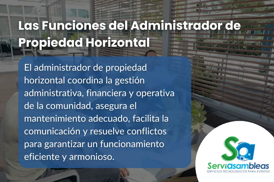 funciones del administrador de propiedad horizontal