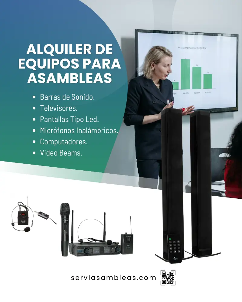 alquiler de equipos para asambleas