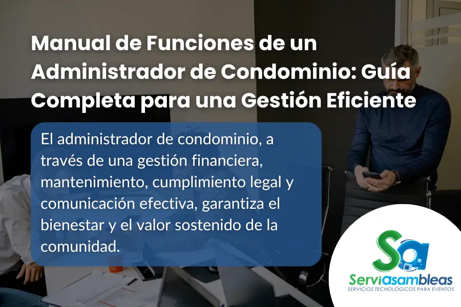 manual de funciones de un administrador de condominio