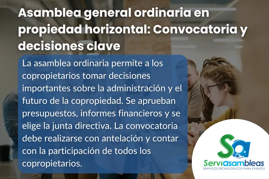 asamblea general ordinaria propiedad horizontal