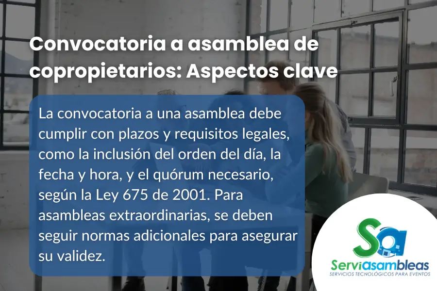 convocatoria a asamblea de copropietarios