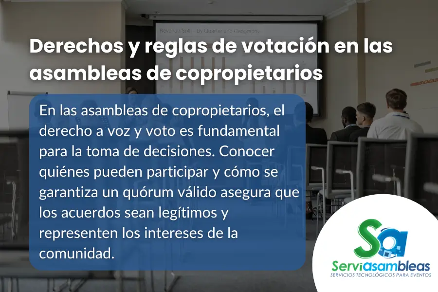 votación en asamblea de copropietarios